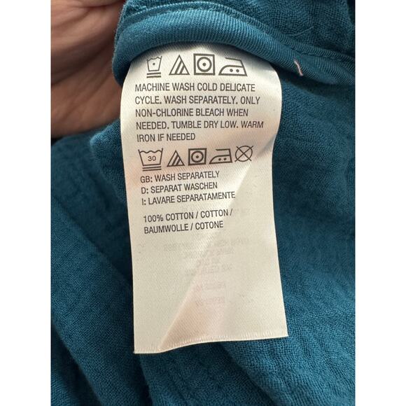 Isaac Mizrahi Live Bridgehampton Cotton Gauze Jacket Deep Sea 1X NWOT - Picture 13 of 13